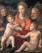 Agnolo Bronzino Holy Family with St  Anne and the infant oil painting on canvas